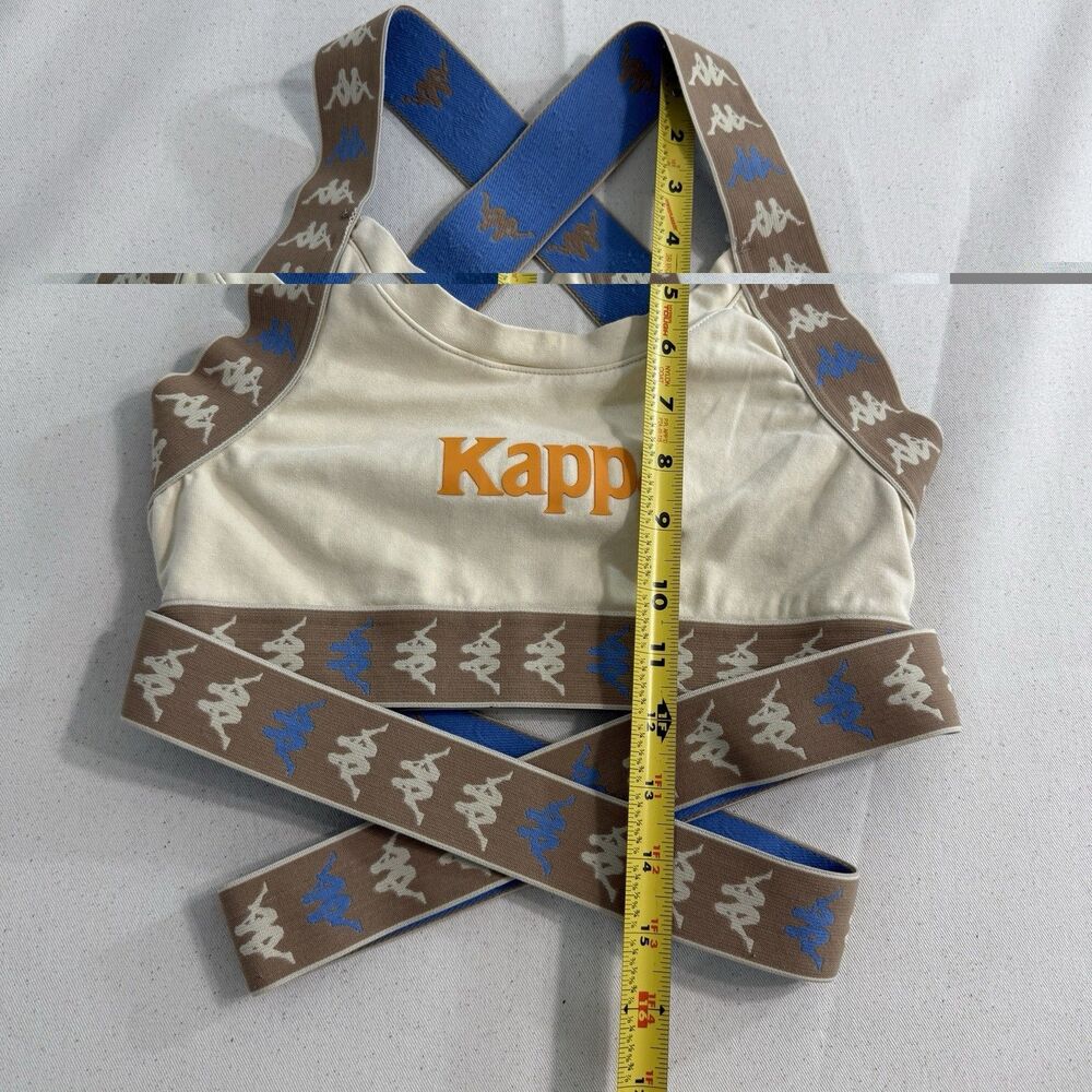 Kappa Womens 222 Banda Ivohibe Bra Top Blue and Cream Size Small Women - Picture 5 of 8